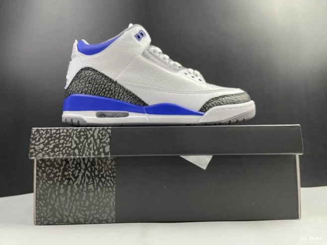 1st Kicks Shoes CT8532-145 Blue Racer 3 Jordan Air 0712